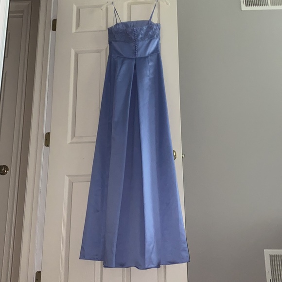 Size 2 Periwinkle dress from David’s Bridal. Wore once I have cleaned the dress - Picture 2 of 14